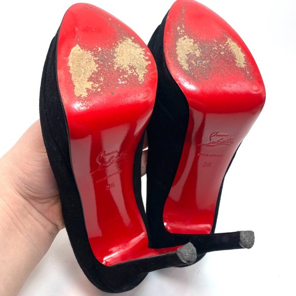 🌷❤️🔥FINAL SALE 🔥 NO OFFERS🌷💥Christian Louboutin Lady Peep 150 Heels 36 - Picture 5 of 6